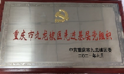 公司黨支部被授予“中共九龍坡區(qū)先進基層黨組織”稱号
