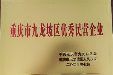 公司獲評“九龍坡區(qū)優秀民(mín)營企業(yè)”稱号